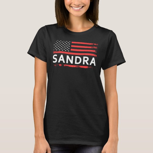 SANDRA AMERICAN FLAG FOR SANDRA T-Shirt (Front)