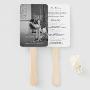 Sandra Classic Elegant Wedding Program Hand Fan