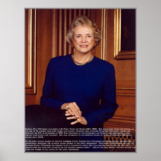 Sandra Day O'Connor w/Bio Poster