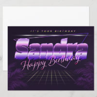 Sandra Name First Name pura retro Map Birthday