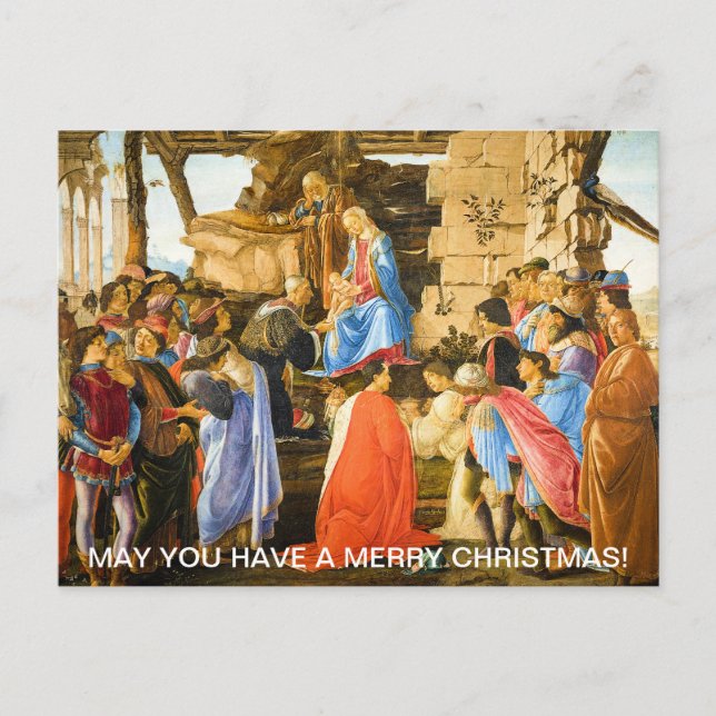Sandro Botticelli, Adoration of the Magi  Holiday Postcard (Front)