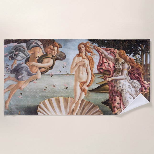Sandro Botticelli - Birth of Venus Beach Towel (Front)