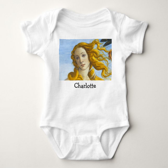 Sandro Botticelli - Birth of Venus Close-up Baby Bodysuit (Front)