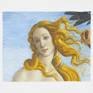Sandro Botticelli - Birth of Venus Close-up Fleece Blanket