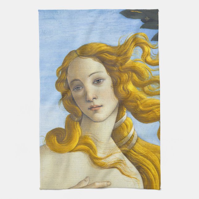 Sandro Botticelli - Birth of Venus Close-up Tea Towel (Vertical)