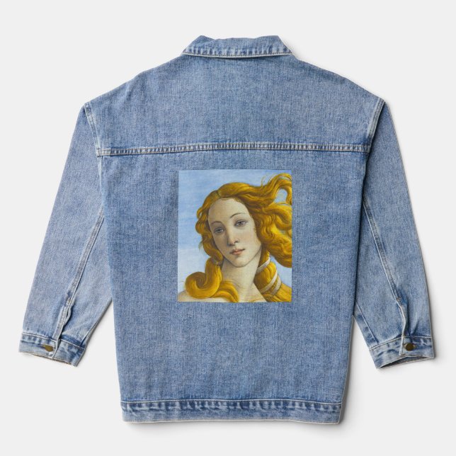 Sandro Botticelli - Birth of Venus Detail Denim Jacket (Back)