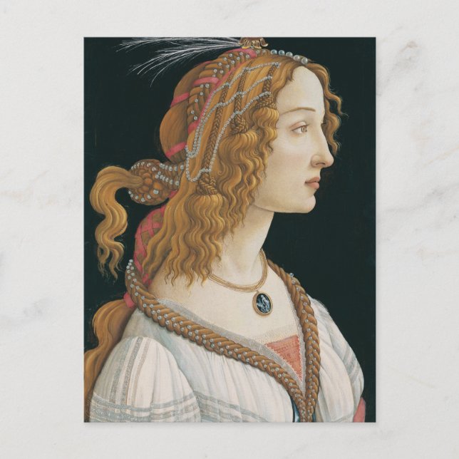 Sandro Botticelli - Idealised Portrait of a Lady Postcard (Front)