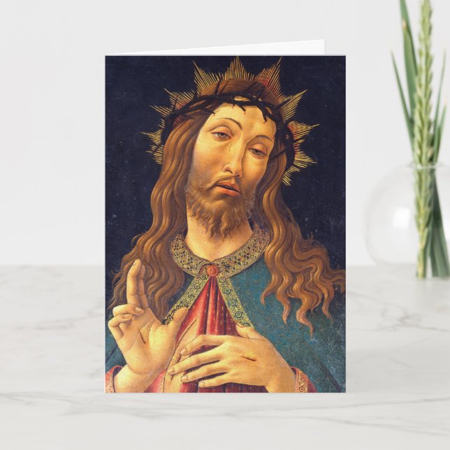 Sandro Botticelli Jesus Christ Crown Thorns Lent Card (Front)