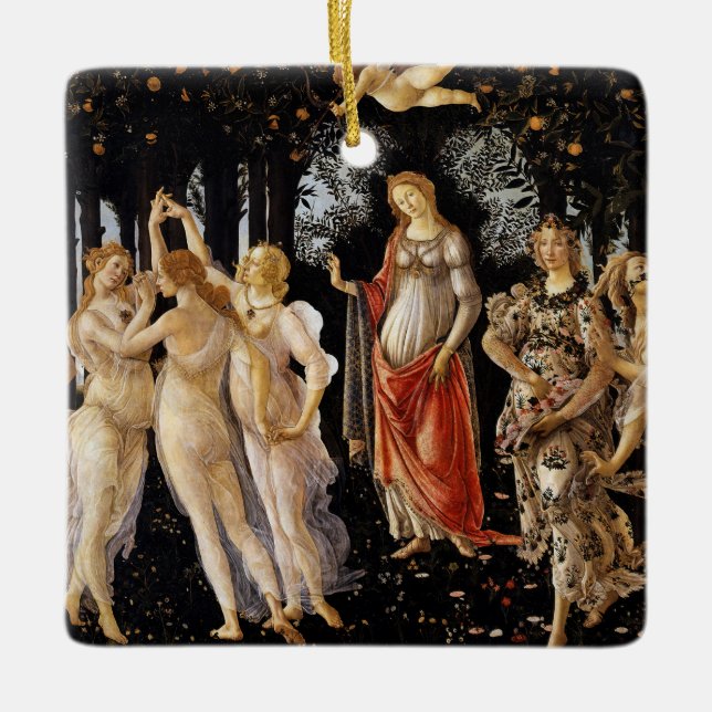 Sandro Botticelli - La Primavera Ceramic Ornament (Front)