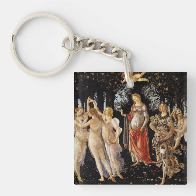 Sandro Botticelli - La Primavera Key Ring (Front)