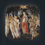 Sandro Botticelli - La Primavera Paper Plate<br><div class="desc">La Primavera - Sandro Botticelli ,  1482</div>