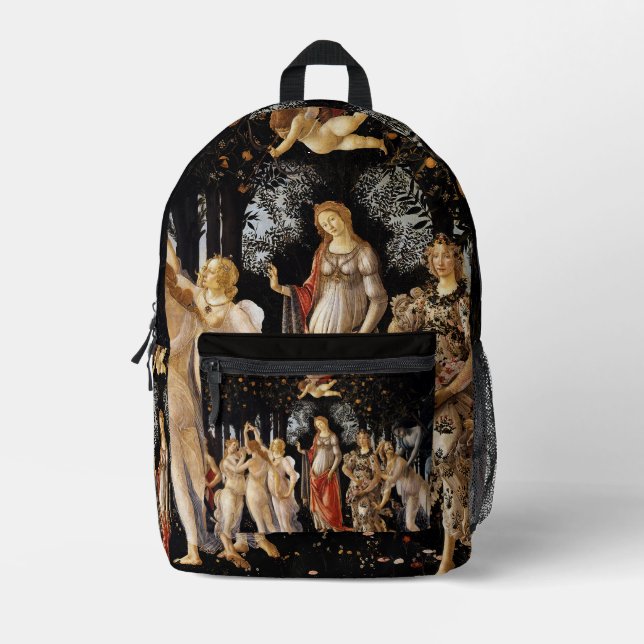 Sandro Botticelli - La Primavera Printed Backpack (Front)