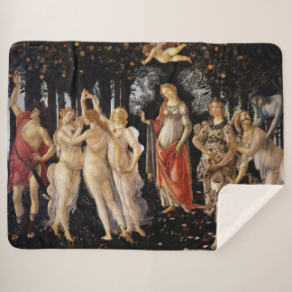 Sandro Botticelli - La Primavera Sherpa Blanket