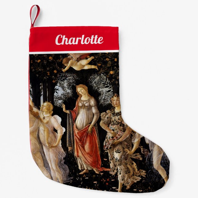 Sandro Botticelli - La Primavera Small Christmas Stocking (Front)