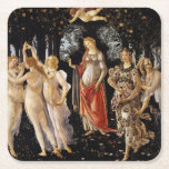 Sandro Botticelli - La Primavera Square Paper Coaster<br><div class="desc">La Primavera - Sandro Botticelli ,  1482</div>