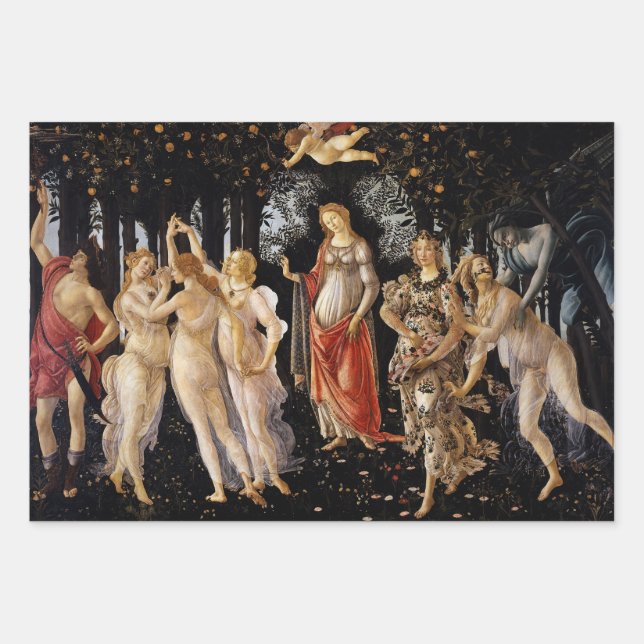 Sandro Botticelli - La Primavera Wrapping Paper Sheet (Front)