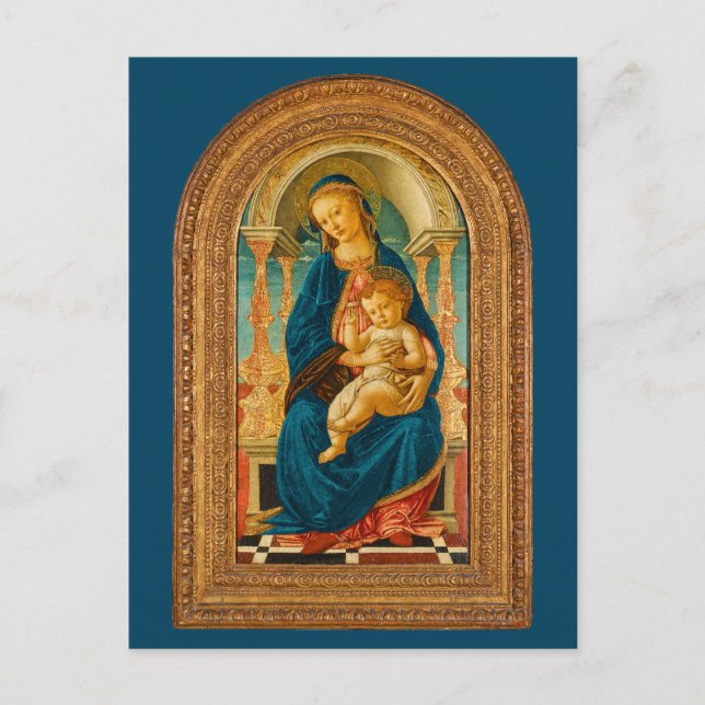 Sandro Botticelli Madonna and Child c 1470   Holiday Postcard (Front)