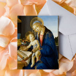 Sandro Botticelli Madonna of the Book Child Jesus Postcard<br><div class="desc">The Madonna of the Book by Sandro Botticelli (1470). Christian catholic Renaissance painting depicting the Blessed Virgin Mary and Jesus Christ as a Child. Great art reproduction to contemplate the Incarnation of Our Lord and His Holy Mother. Gift idea for every religious occasion, especially for a catholic christian Christmas card...</div>