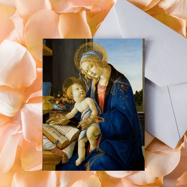 Sandro Botticelli Madonna of the Book Child Jesus Postcard (Sandro Botticelli Madonna of the Book Child Jesus Postcard)
