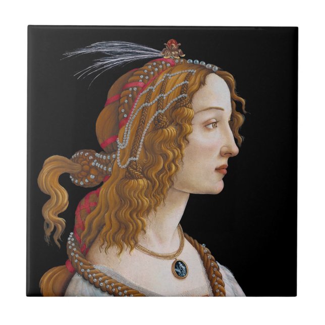 Sandro Botticelli - Portrait of Simonetta Vespucci Tile (Front)
