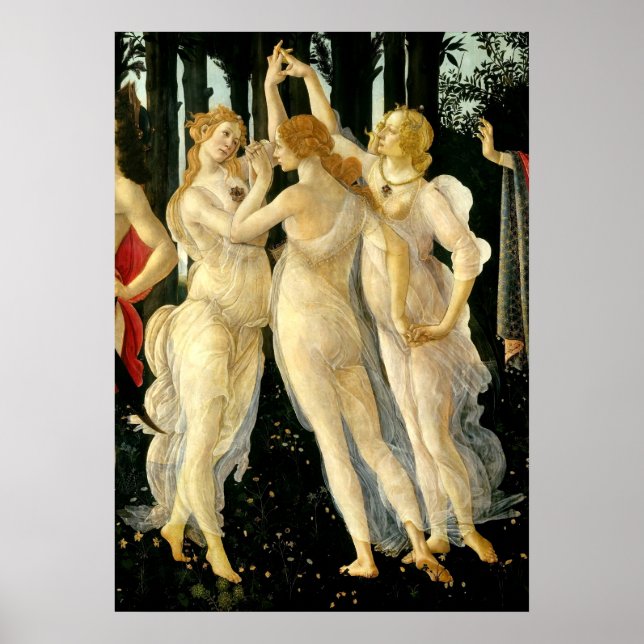 Sandro Botticelli "Primavera - Three Graces"  Poster (Front)