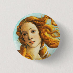 Sandro Botticelli The Birth of Venus Face Detail 3 Cm Round Badge