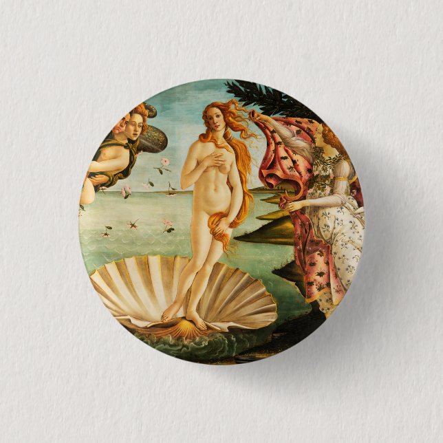 Sandro Botticelli The Birth of Venus Fine Art 3 Cm Round Badge (Front)