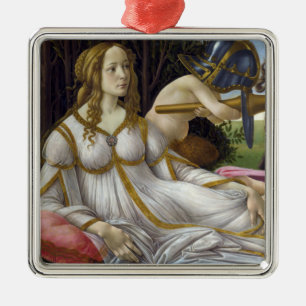 Sandro Botticelli - Venus and Mars, left side Metal Tree Decoration
