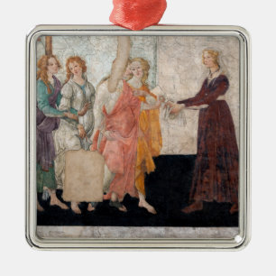 Sandro Botticelli - Venus and the Three Graces Metal Tree Decoration