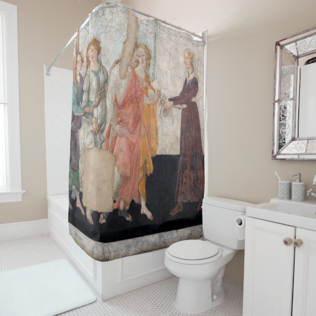 Sandro Botticelli - Venus and the Three Graces Shower Curtain (In Situ)