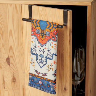 Sands of Time: Heritage Boho Moroccan Art Tea Towel