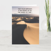 Sands of Time Over the Hill Funny Birthday
