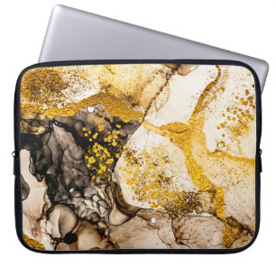 Sands wilderness- ART. Golden swirl. Vibrant and b Laptop Sleeve