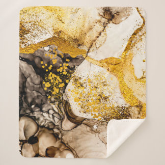 Sands wilderness- ART. Golden swirl. Vibrant and b Sherpa Blanket