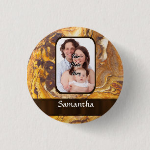 Sandstone abstract pattern 3 cm round badge