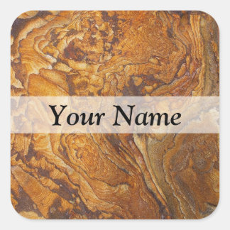 Sandstone abstract pattern square sticker
