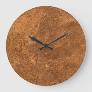 Sandstone Brown Design Large Clock