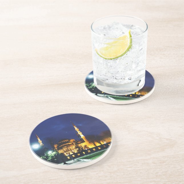 Sandstone Coaster Blue Mosque Turkey (Side)