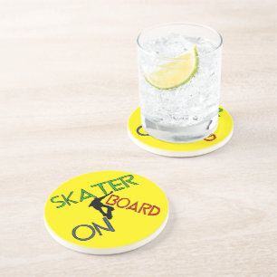 Sandstone Coaster -  Skater On Board