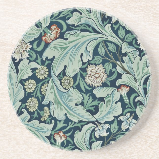 SANDSTONE COASTER : WILLIAM MORRIS : FLORAL DESIGN (Front)