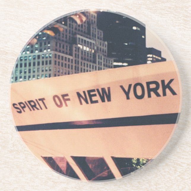 Sandstone Coaster with Spirit of New York (Front)