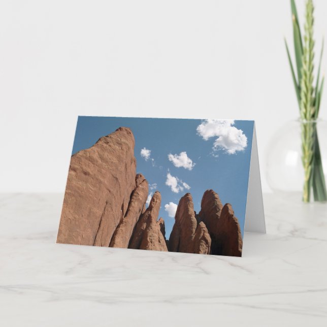 Sandstone Fins Utah Desert Photo Card (Front)