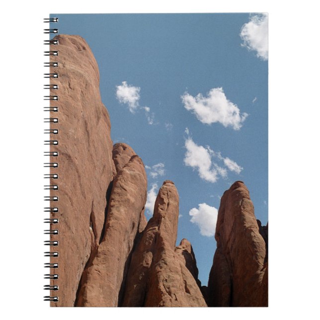 Sandstone Fins Utah Desert Photo Spiral Notebook (Front)