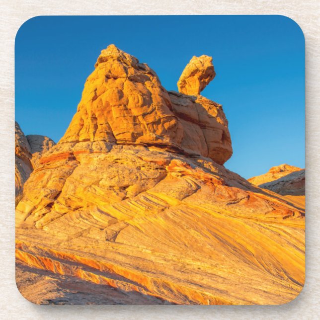 Sandstone Formations At The White Pocket 3 Coaster (Front)