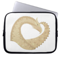 Sandstone heart dragon on white