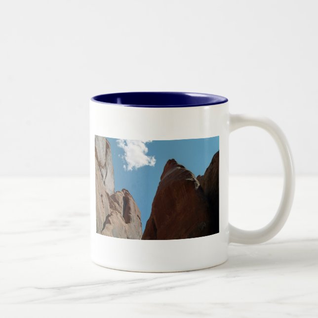 Sandstone Rock Fins Utah Desert Photo Two-Tone Coffee Mug (Right)