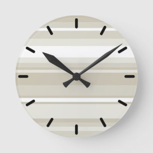 Sandstone stripes round clock