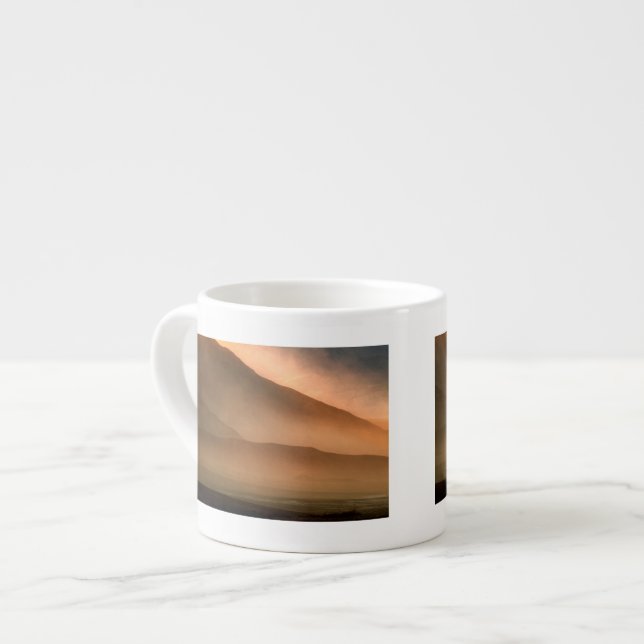 Sandstorm at Mesquite Sand Dunes, Sunset Espresso Cup (Front Left)