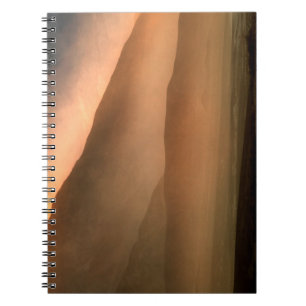 Sandstorm at Mesquite Sand Dunes, Sunset Spiral Notebook