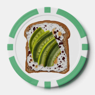 Sandwich avocado poker chips